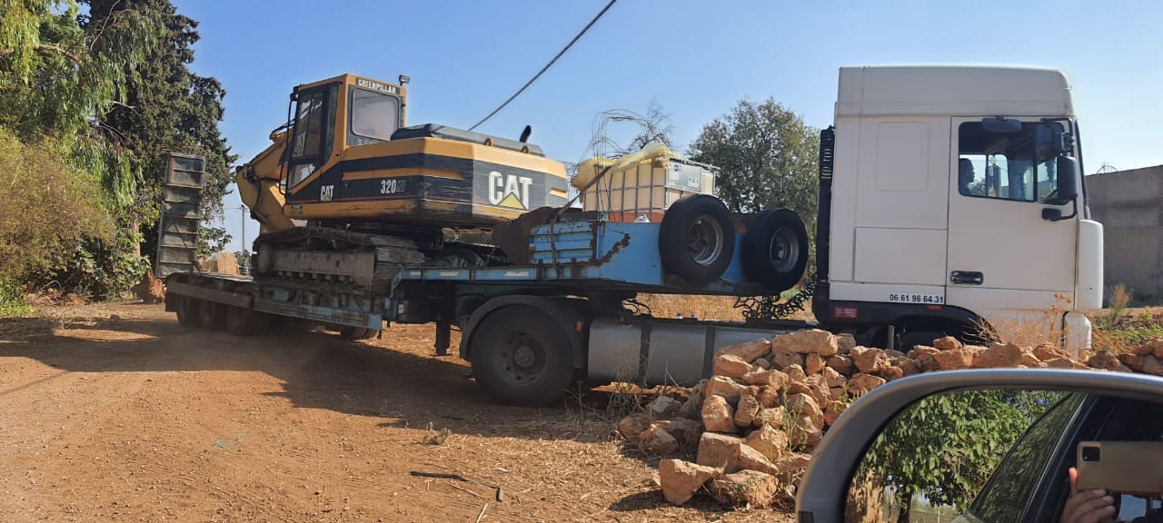 Transport d'équipement de construction