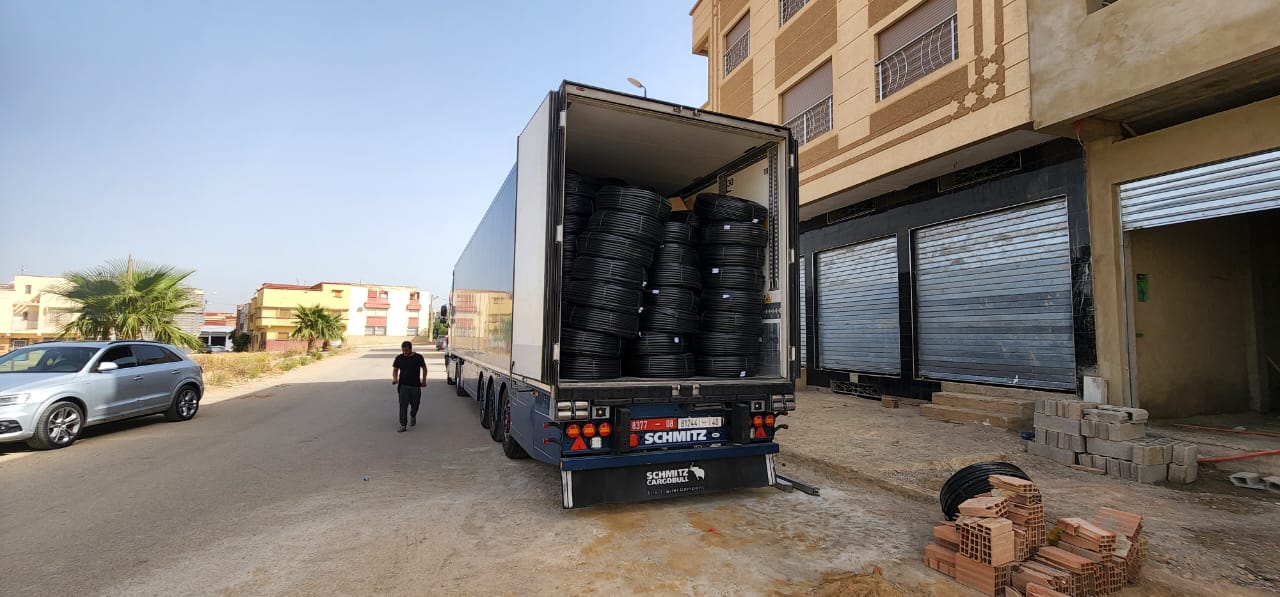 Livraison de matériel d'irrigation