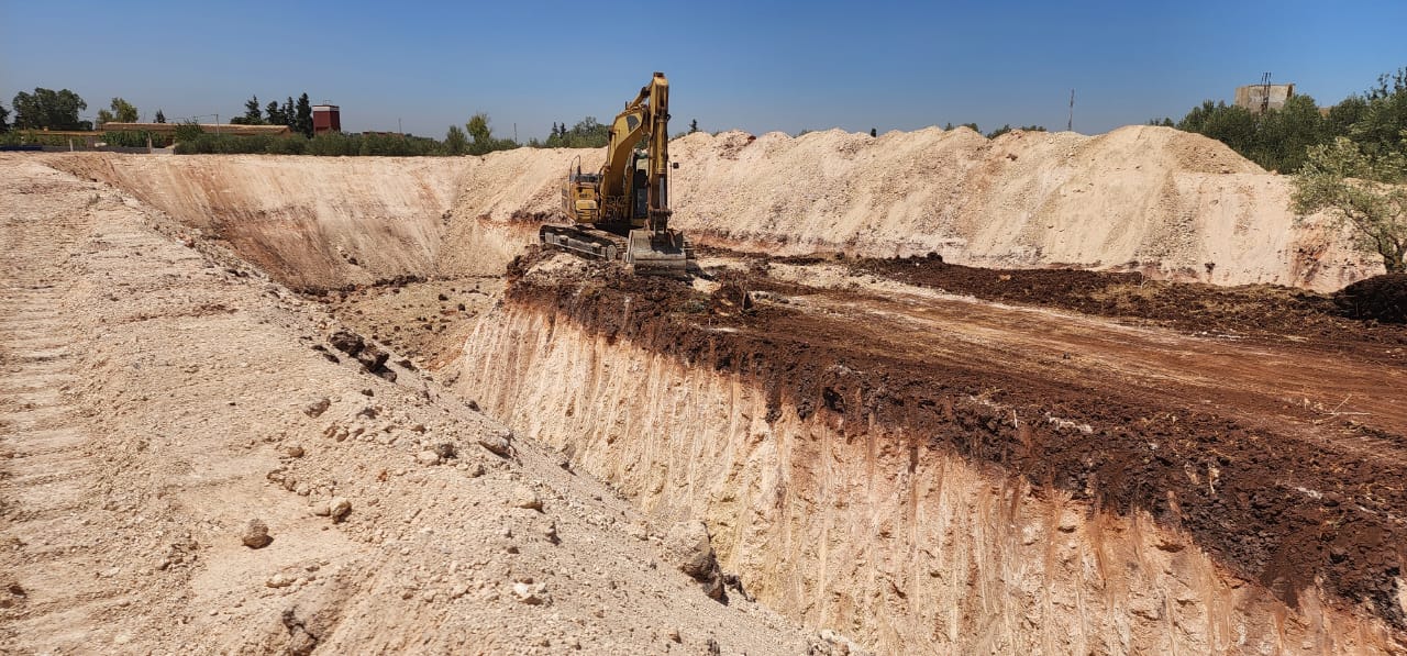 Excavation pour bassin d'irrigation