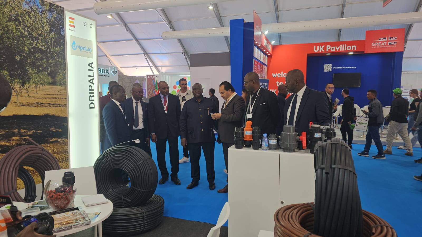 Démonstration de matériel d'irrigation au salon